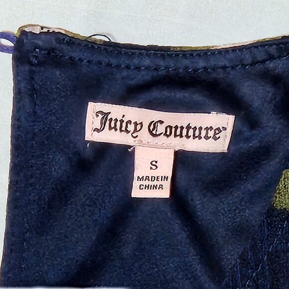 Juicy Couture Layered Babydoll Blue With Pink Flowers Sleeveless Top Size S - Picture 3 of 7